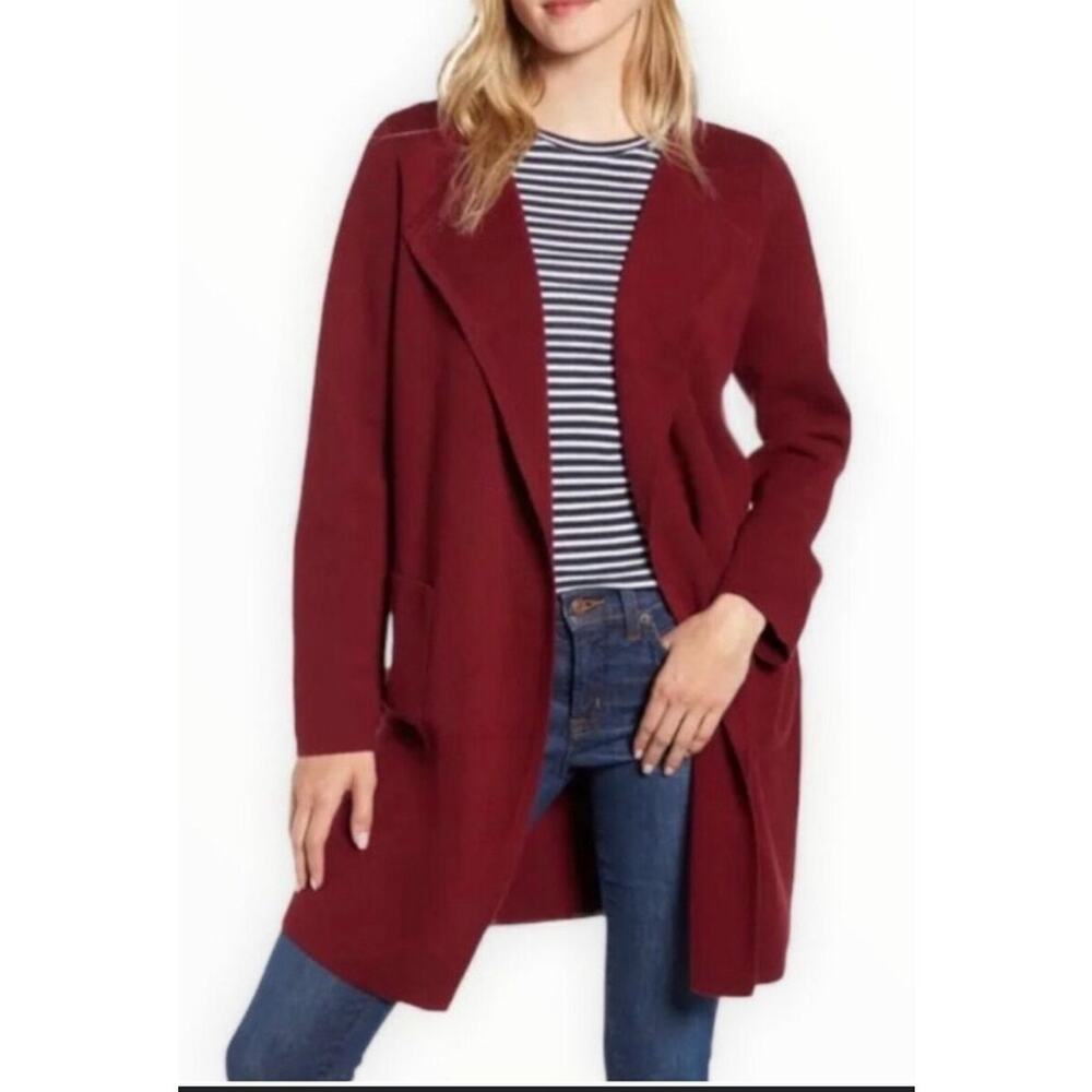 J. Crew 365 Open Front Cardigan Merino Wool Blend Sweater SZ S Women's